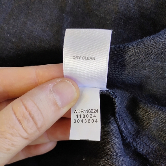 J Jill Love Linen Tie Front Midi Dress Womens Plus 3X Black Minimalist Lagenlook - Picture 7 of 10